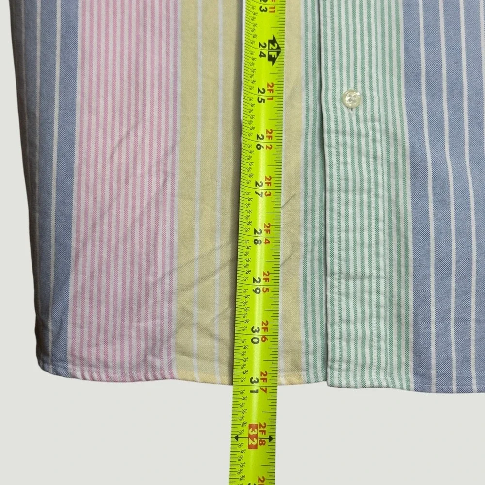 Brooks Brothers The Friday Oxford Shirt Mens XXL Multi Color Pastel Stripe‎ NEW